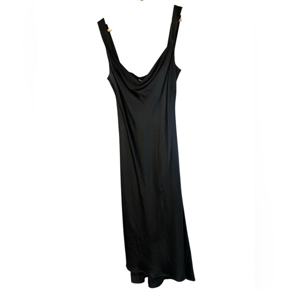 Revolve Protagonist black draped slip dress - Picture 4 of 10